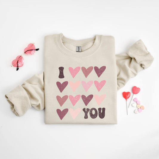 I Heart You Distressed | Sweatshirt