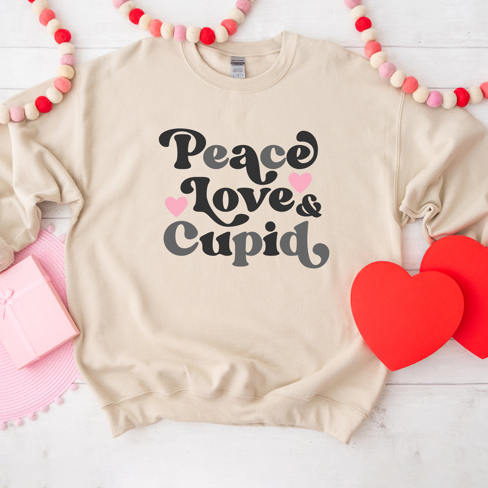 Peace Love And Cupid | Sweatshirt