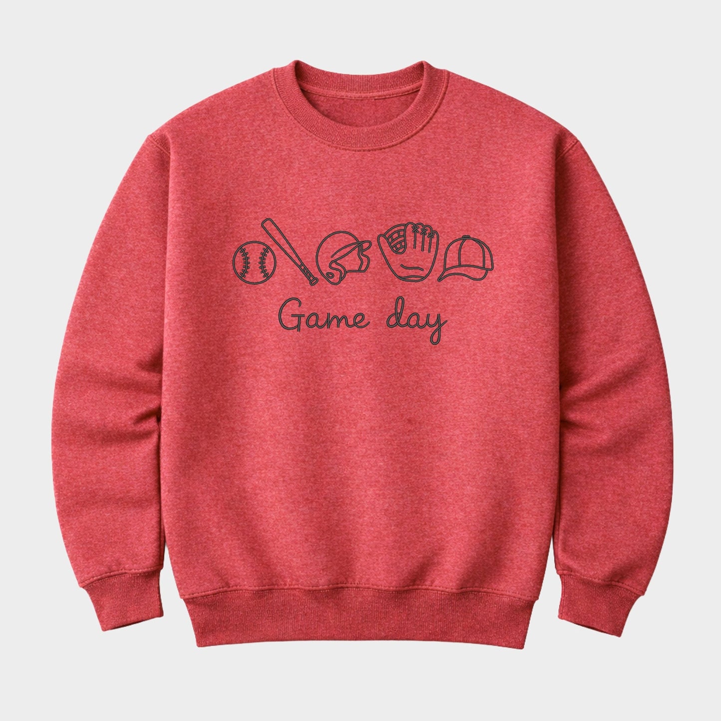 EMB1908B_F-SWT Heather Red
