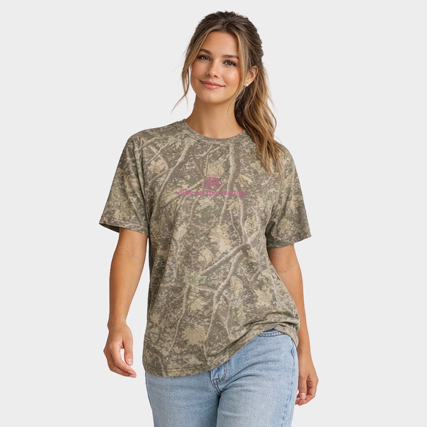 Embroidered Dibs On The Cowboy - Women's Heavyweight Crew