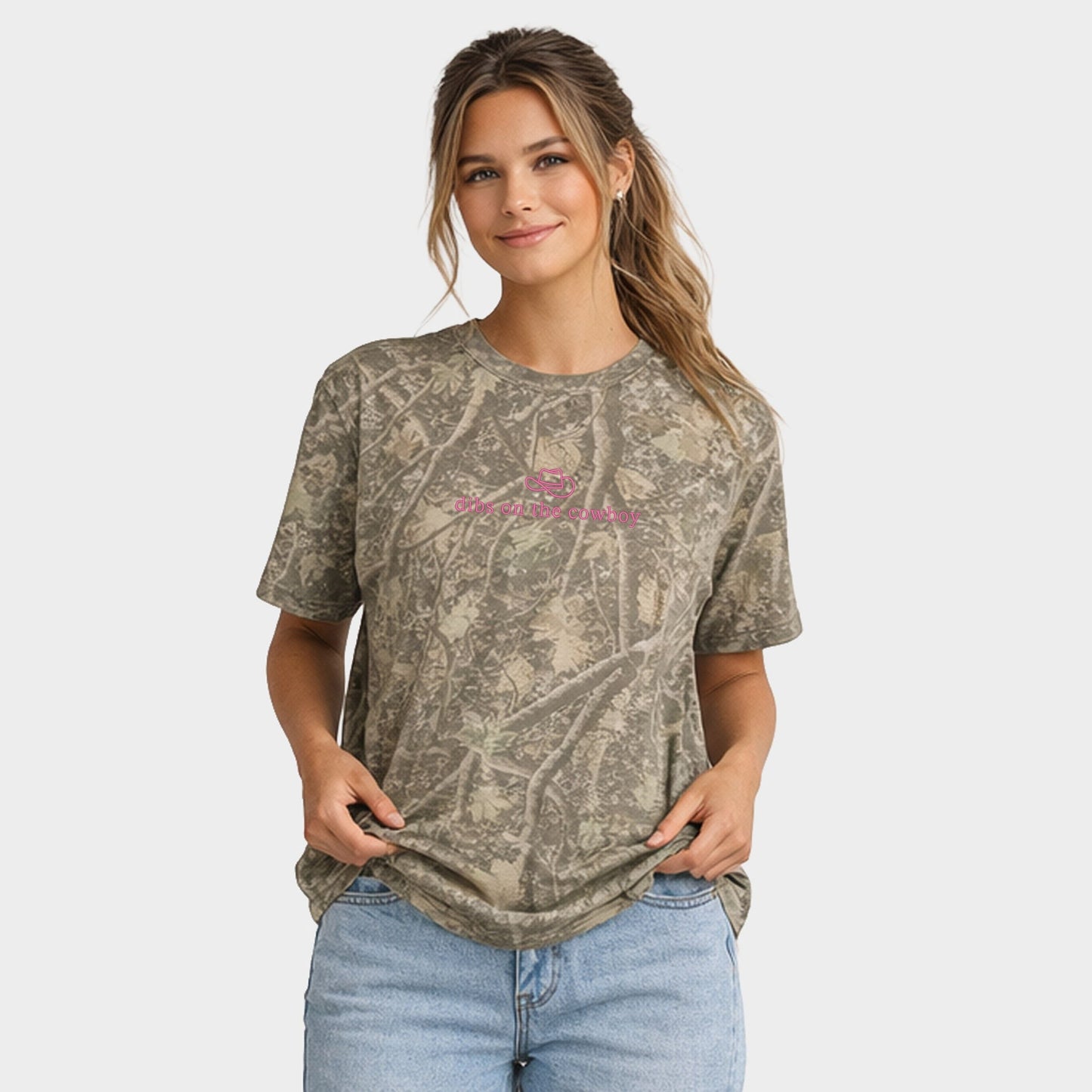 Embroidered Dibs On The Cowboy - Women's Heavyweight Crew