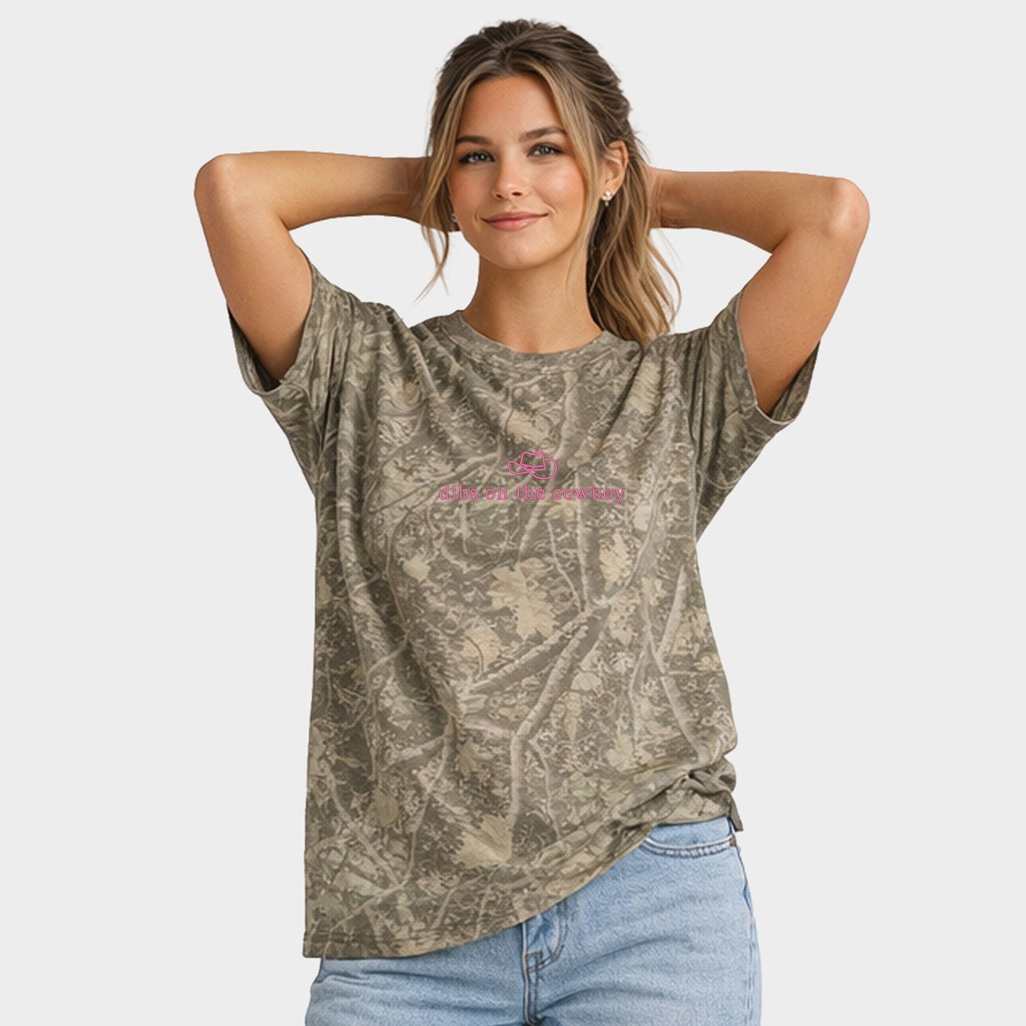 Embroidered Dibs On The Cowboy - Women's Heavyweight Crew