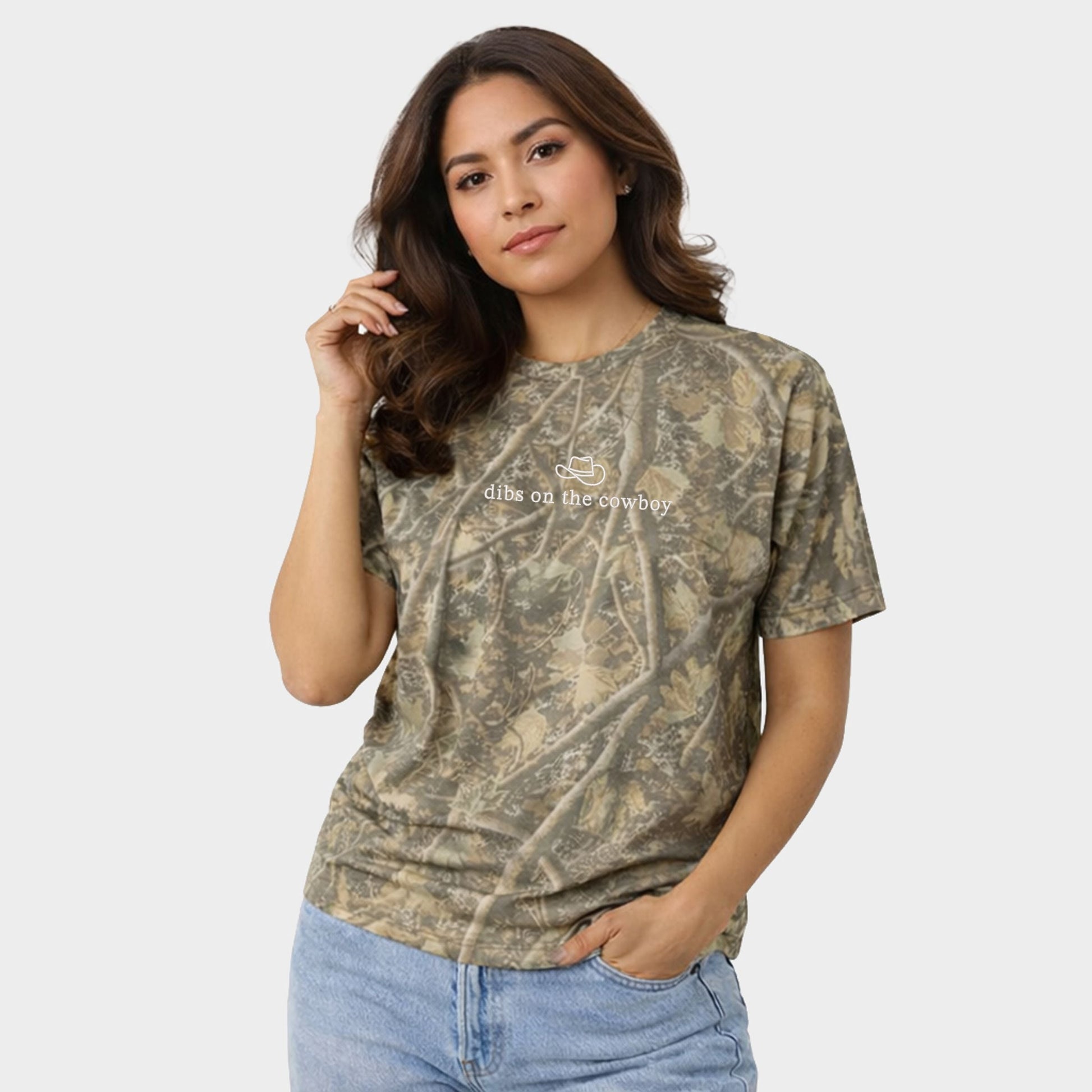 Embroidered Dibs On The Cowboy - Women's Heavyweight Crew