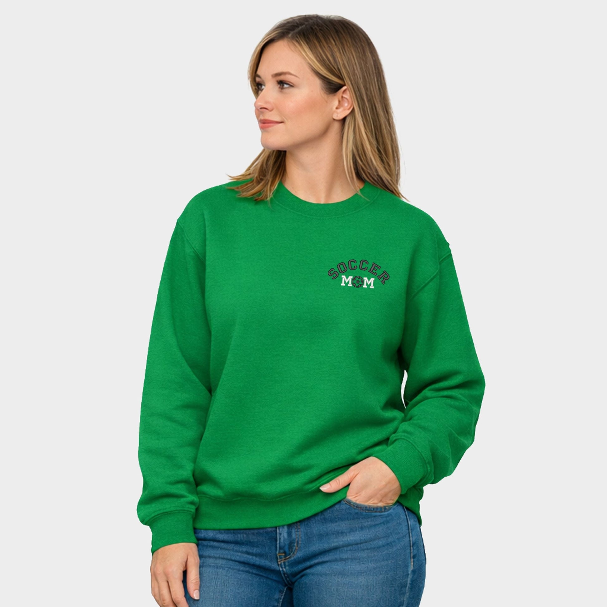 Embroidered Soccer Mom - Women's Graphic Sweatshirt
