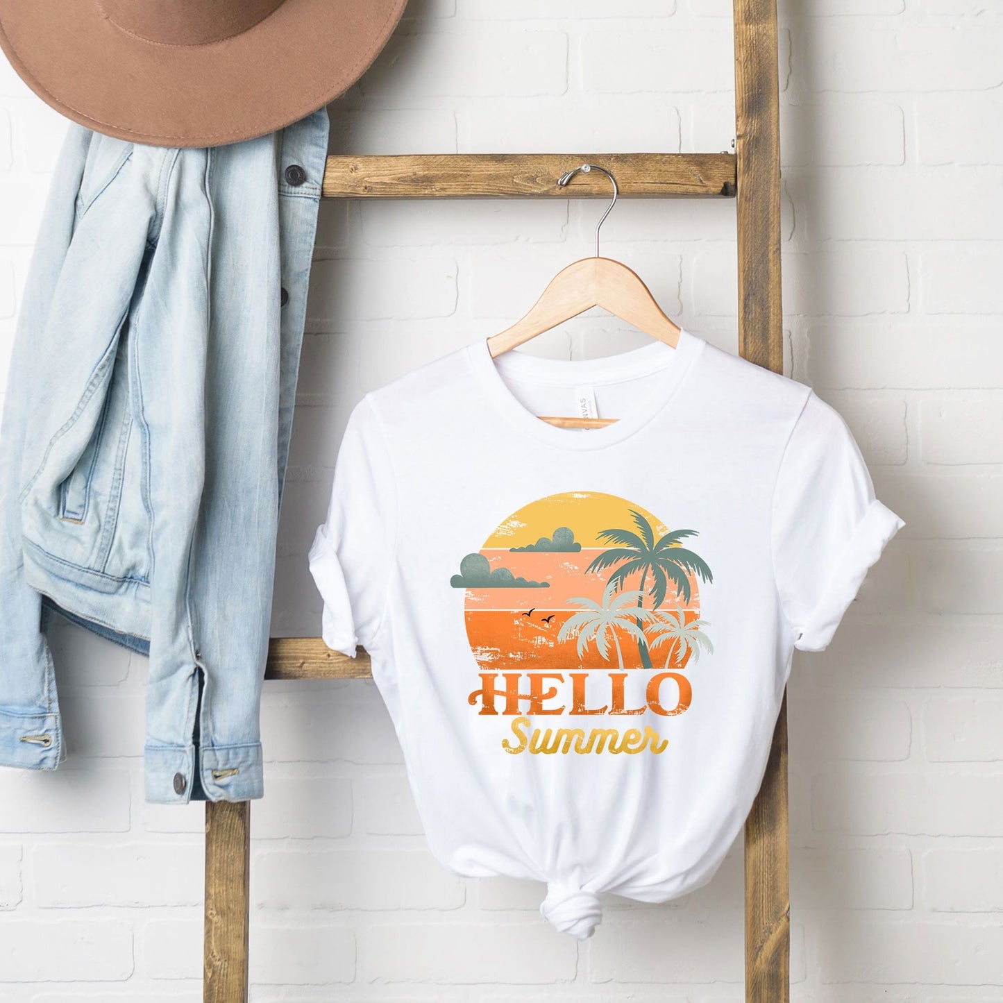 Hello Summer Sunset | Short Sleeve Graphic Tee