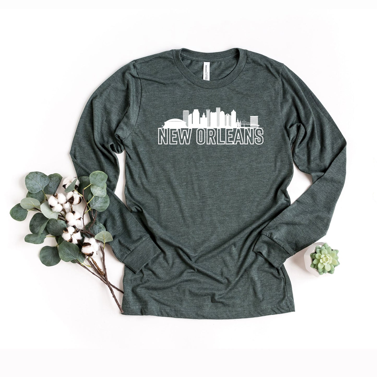 New Orleans Buildings | Long Sleeve Crew Neck