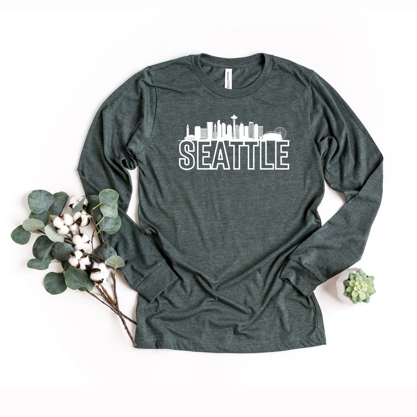 Seattle  Buildings | Long Sleeve Crew Neck