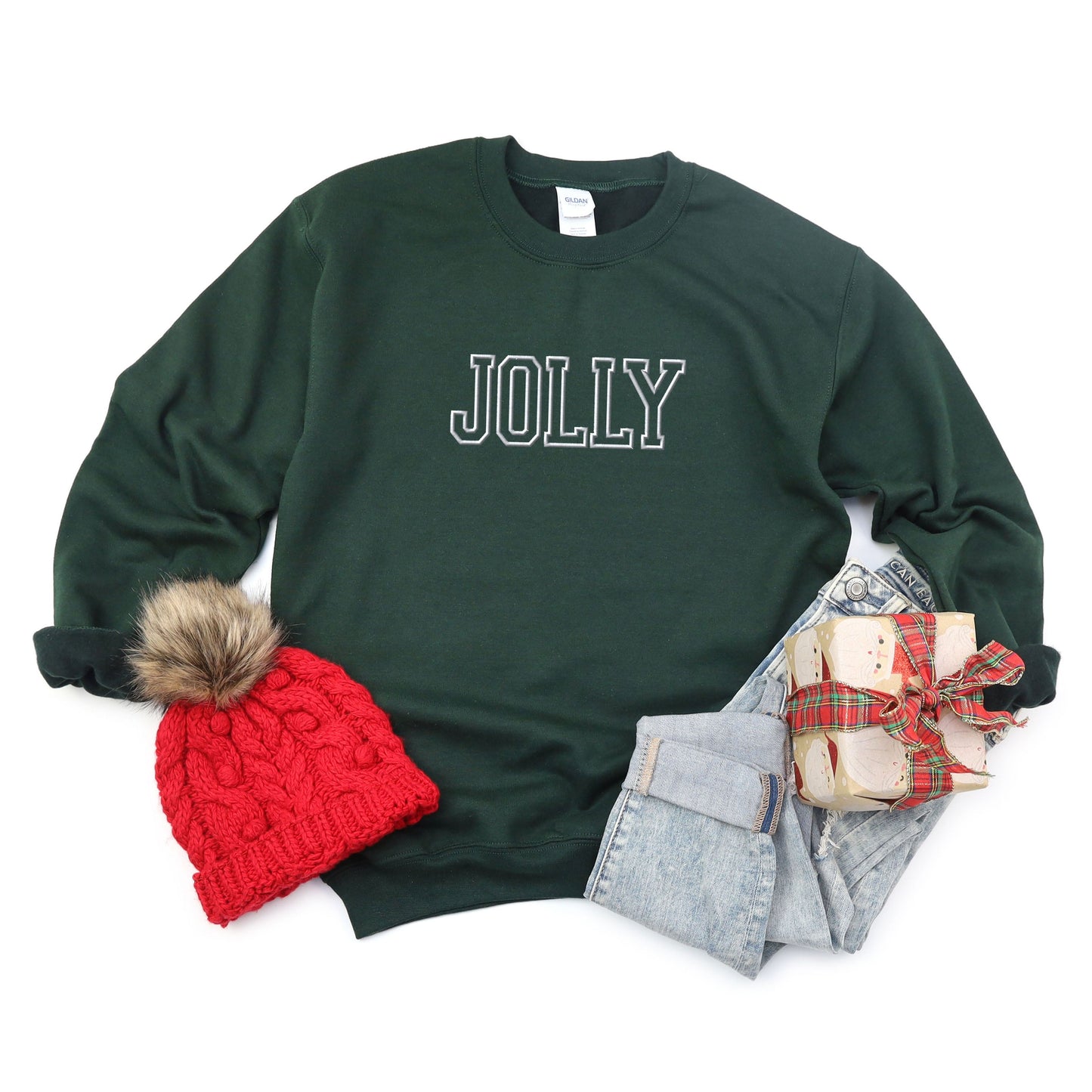 Embroidered Jolly | Sweatshirt