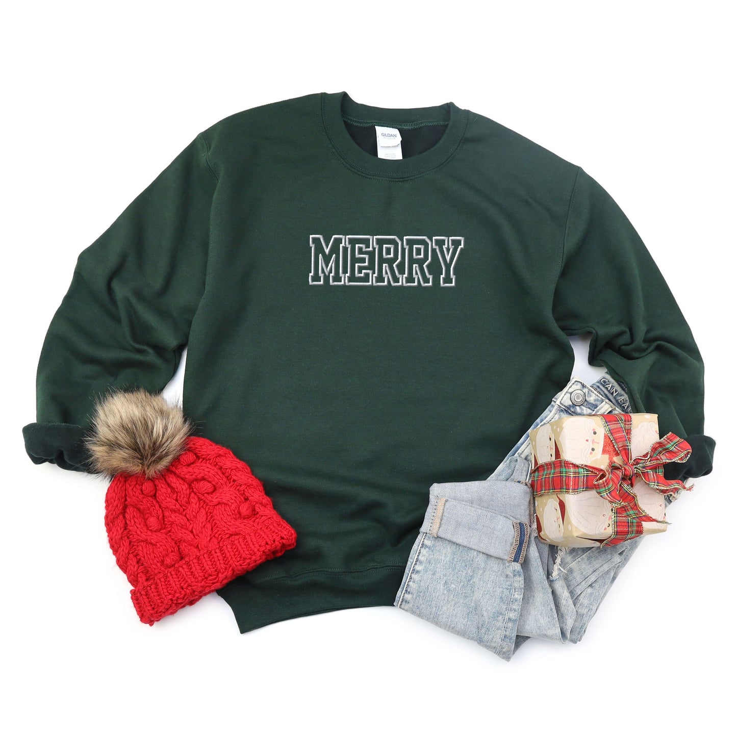 Embroidered Merry | Sweatshirt