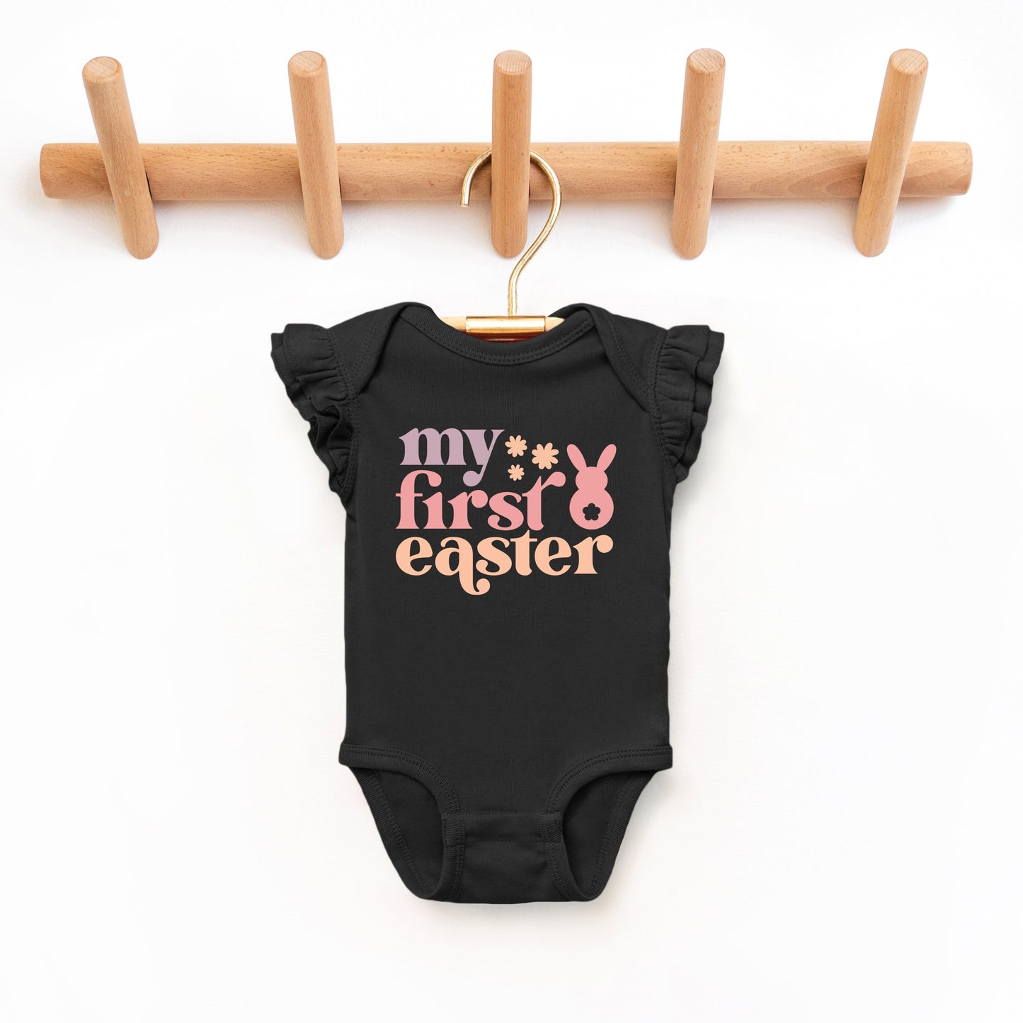 My First Easter | Baby Graphic Flutter Sleeve Bodysuit