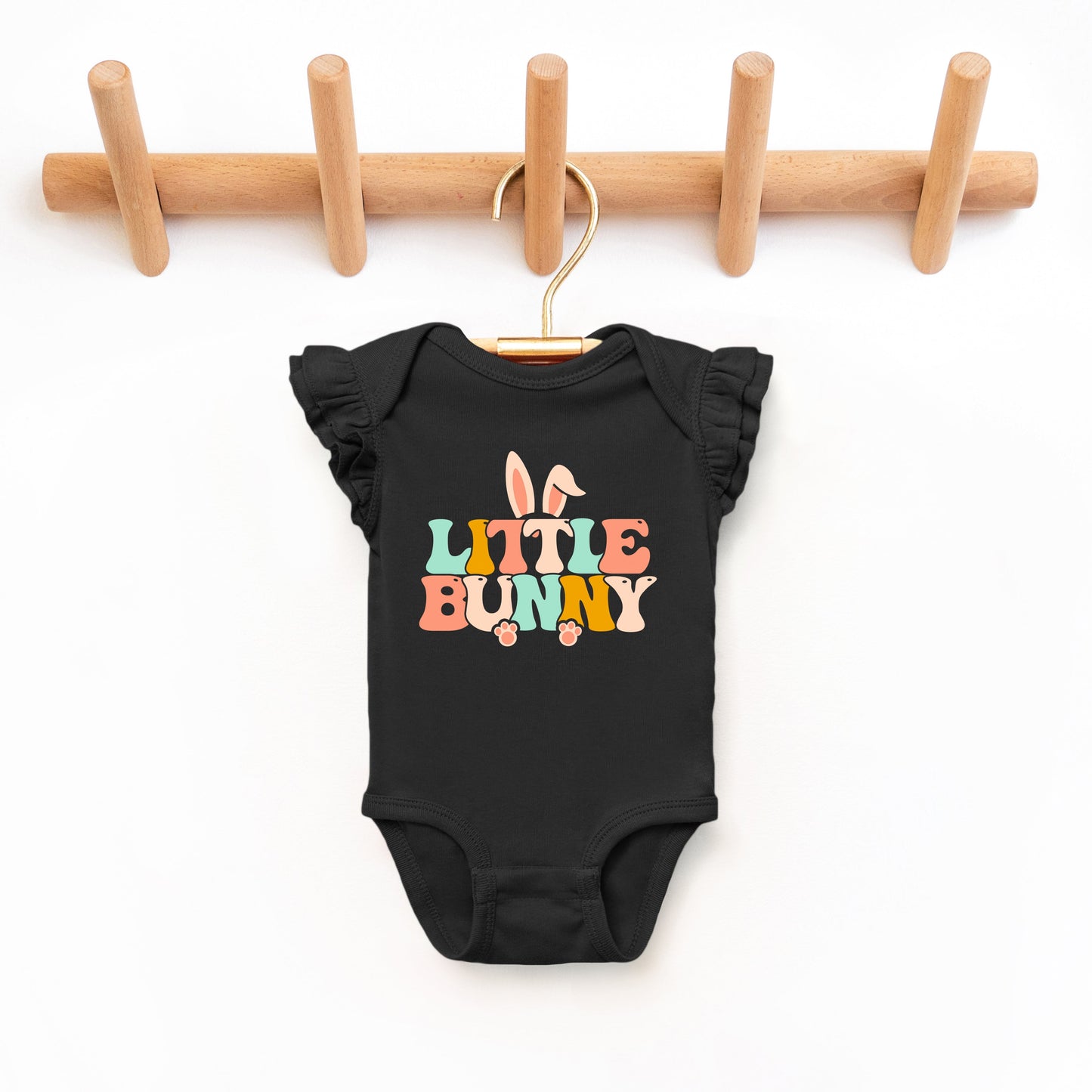 Little Bunny Ears | Baby Graphic Flutter Sleeve Bodysuit