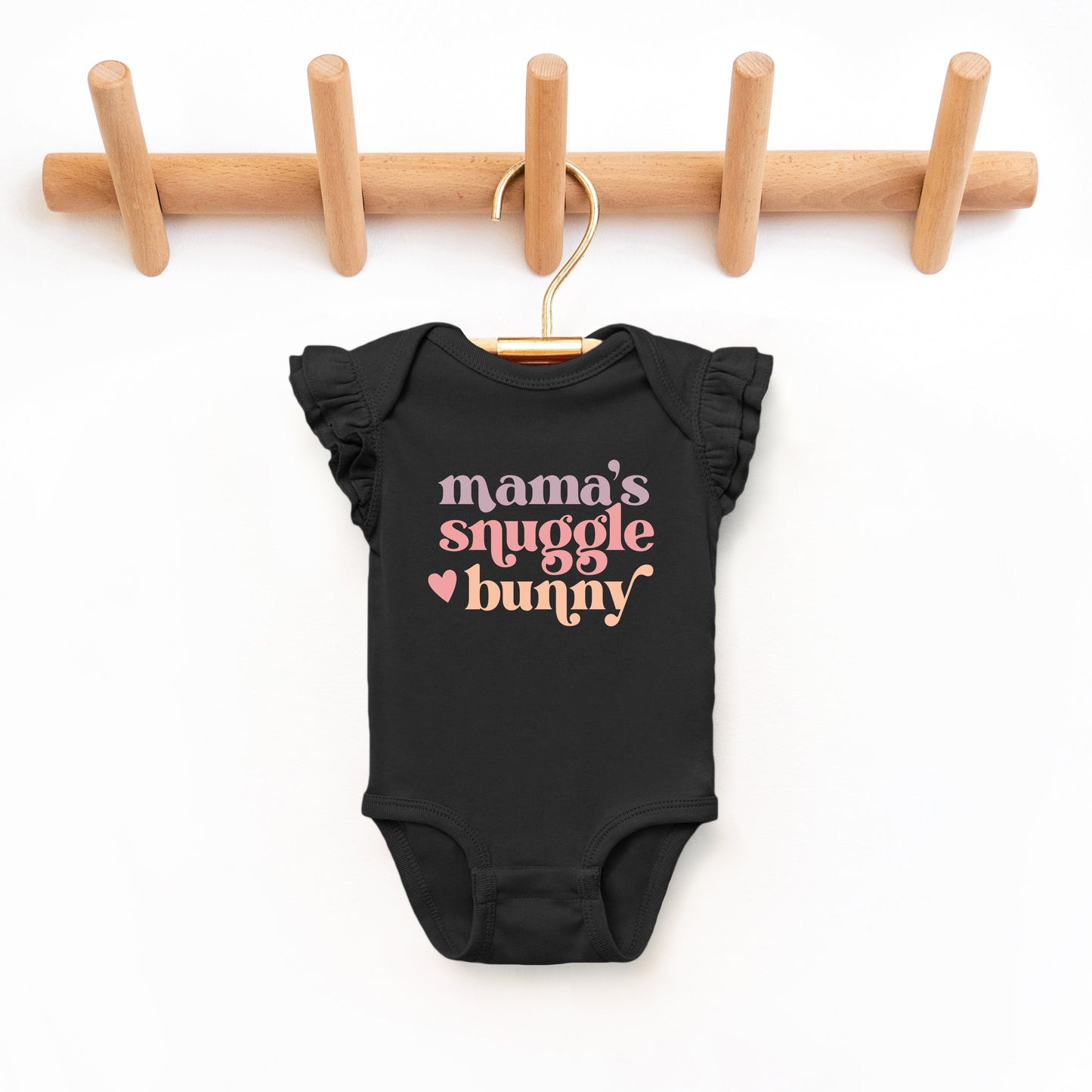 Mama's Snuggle Bunny | Baby Graphic Flutter Sleeve Bodysuit