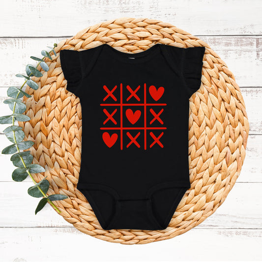 Tic Tac Heart | Baby Graphic Flutter Sleeve Bodysuit