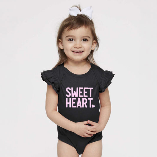 Sweetheart | Baby Graphic Flutter Sleeve Bodysuit