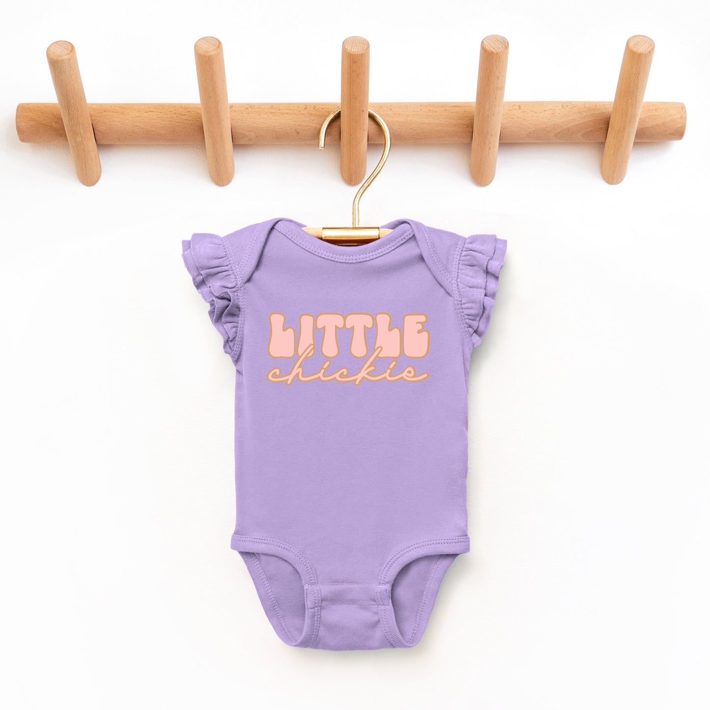 Little Chickie | Baby Graphic Flutter Sleeve Bodysuit