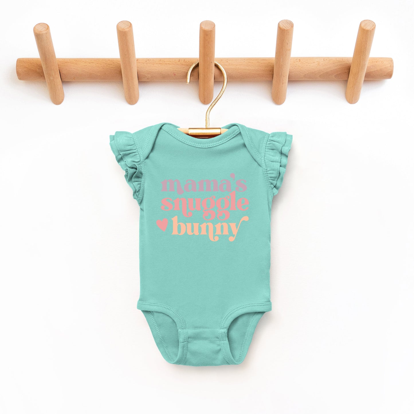 Mama's Snuggle Bunny | Baby Graphic Flutter Sleeve Bodysuit