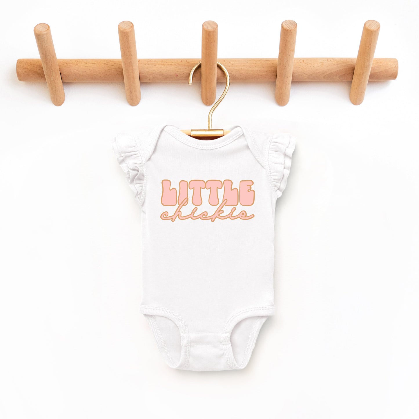 Little Chickie | Baby Graphic Flutter Sleeve Bodysuit