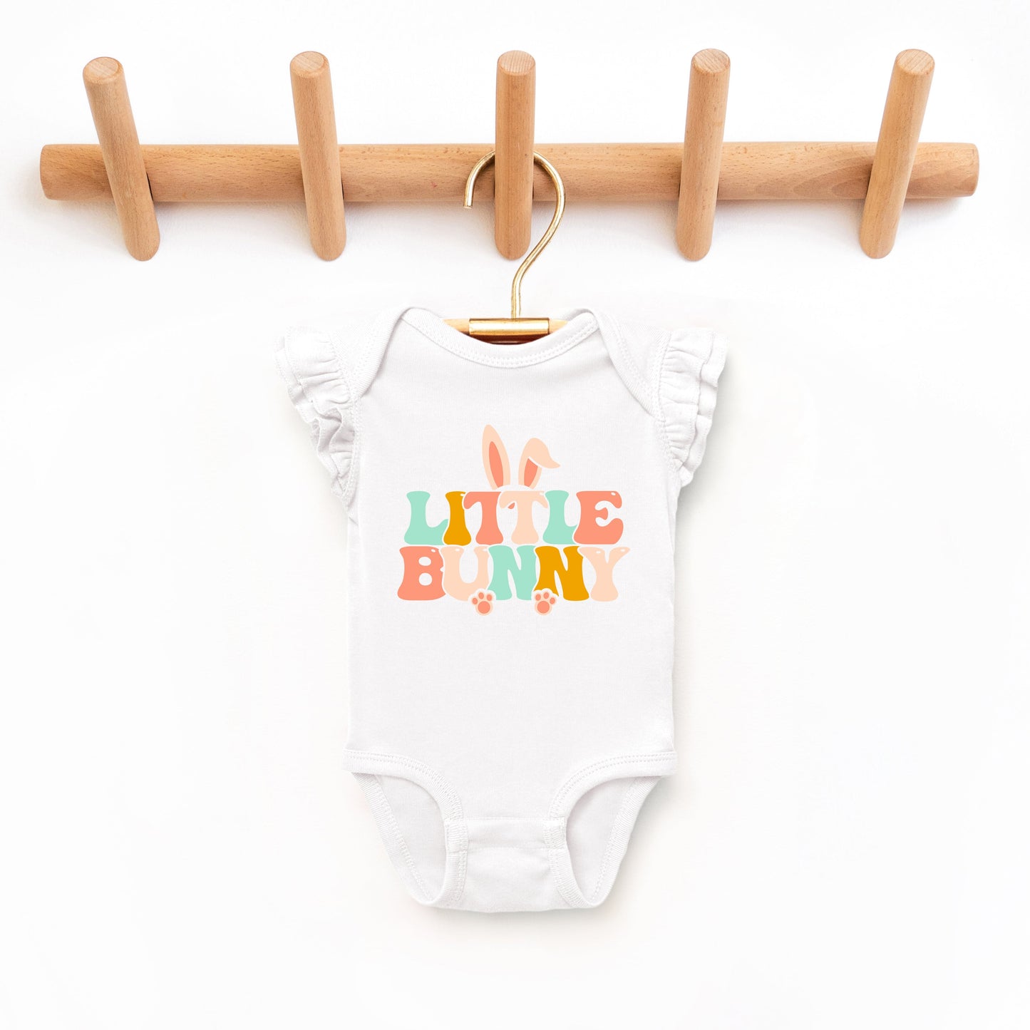 Little Bunny Ears | Baby Graphic Flutter Sleeve Bodysuit