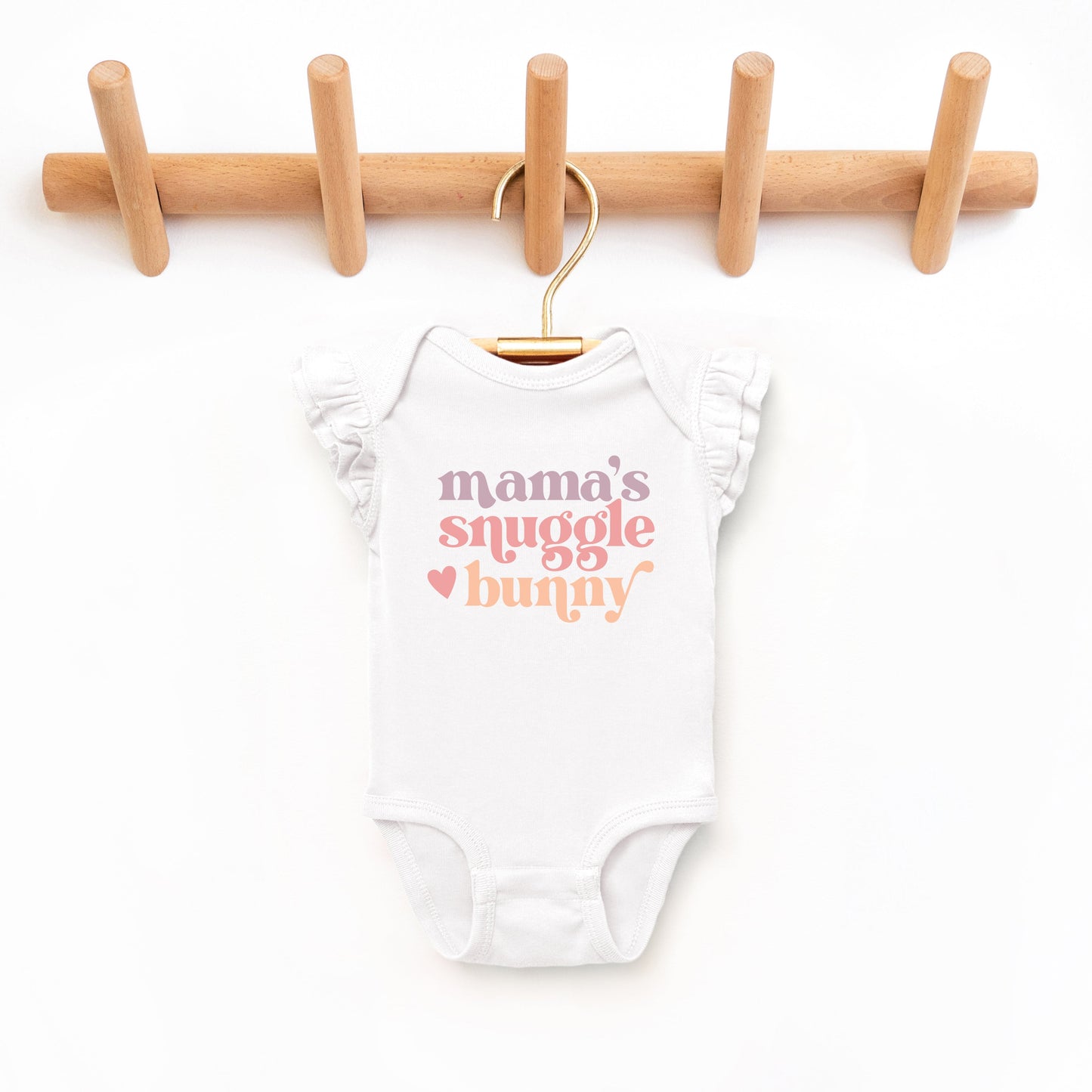 Mama's Snuggle Bunny | Baby Graphic Flutter Sleeve Bodysuit