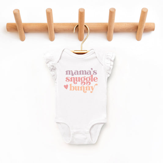 Mama's Snuggle Bunny | Baby Graphic Flutter Sleeve Bodysuit