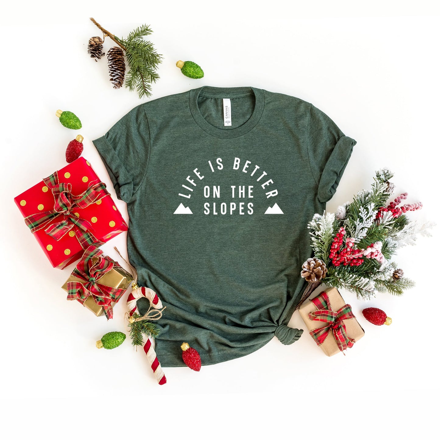 Better On The Slopes Mountains | Short Sleeve Graphic Tee