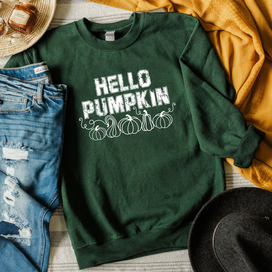 Hello Pumpkin Distressed | Sweatshirt