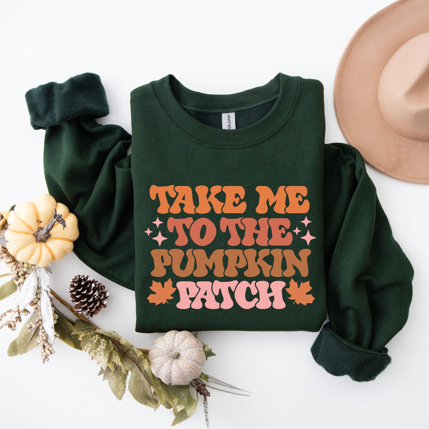 Retro Take Me To The Pumpkin Patch | Sweatshirt