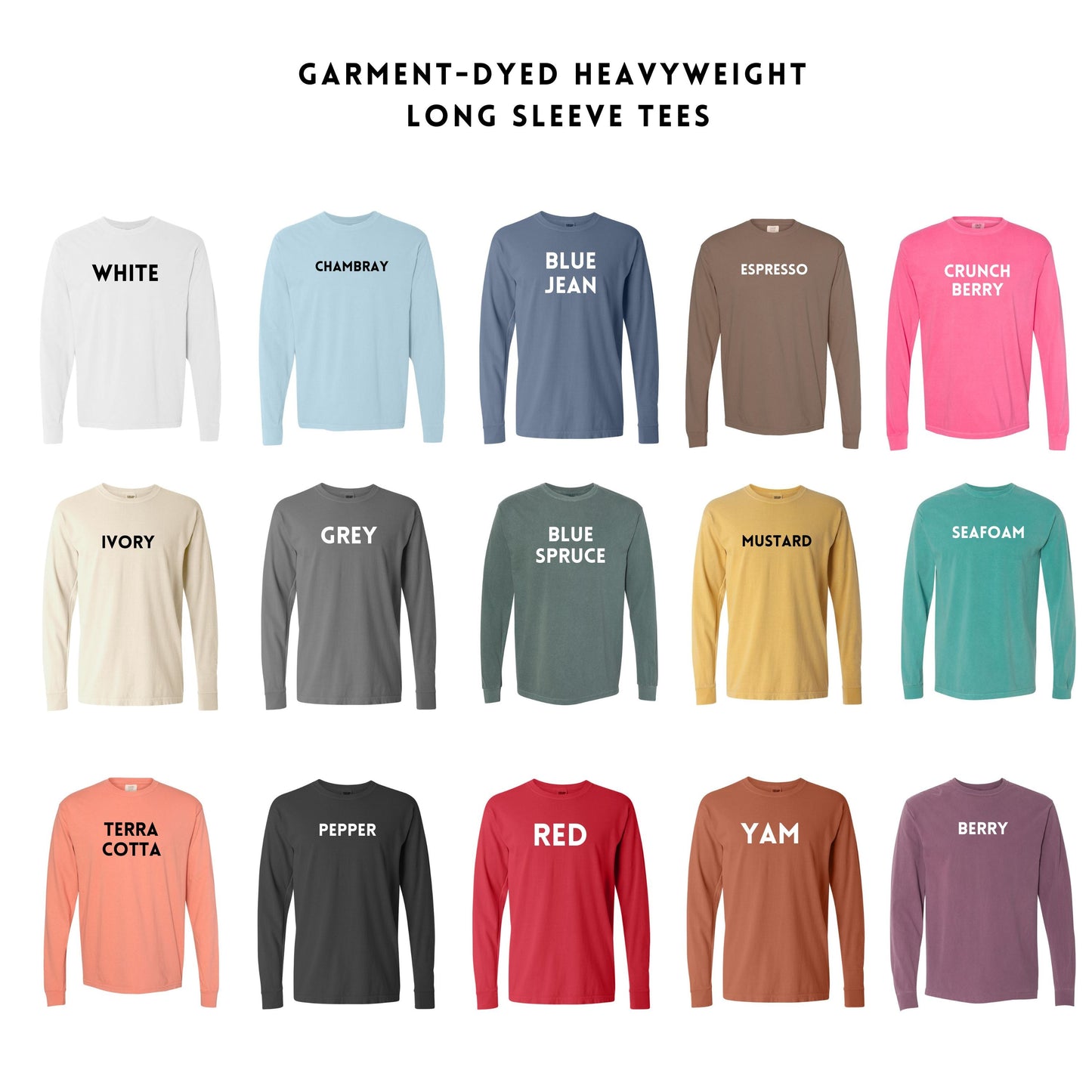Distressed Oh Christmas Tree | Garment Dyed Long Sleeve