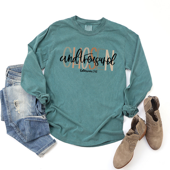 Boho Chosen And Treasured | Garment Dyed Long Sleeve