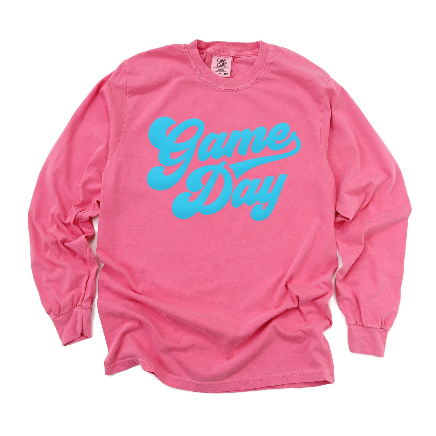 Game Day Retro Puff Print | Garment Dyed Long Sleeve