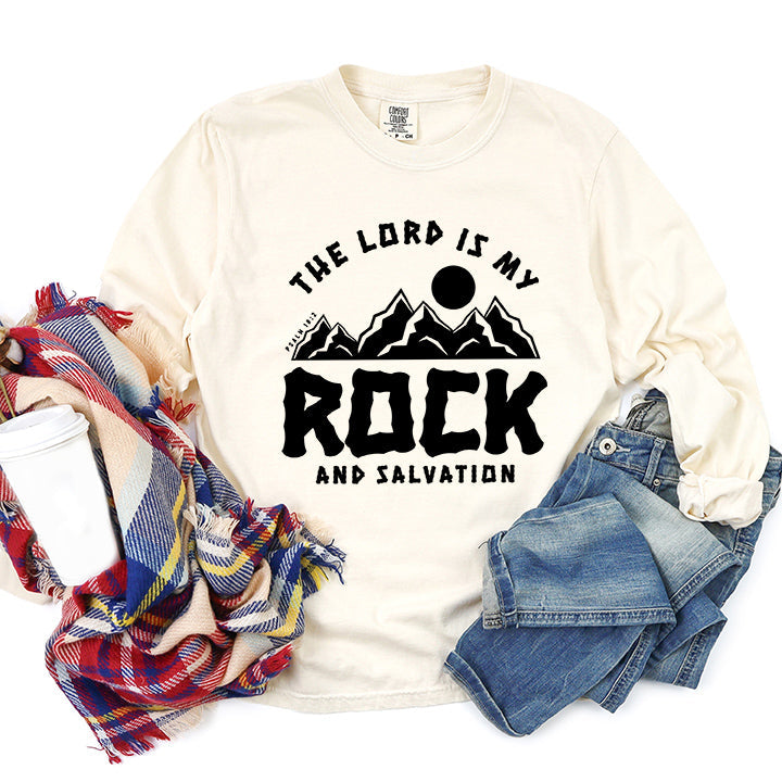 The Lord Is My Rock | Garment Dyed Long Sleeve