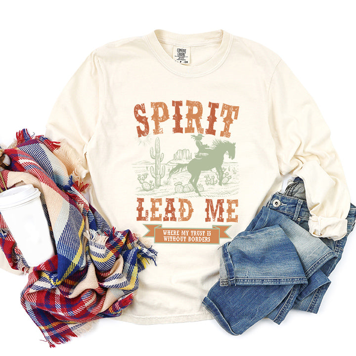 Spirit Lead Me Western | Garment Dyed Long Sleeve