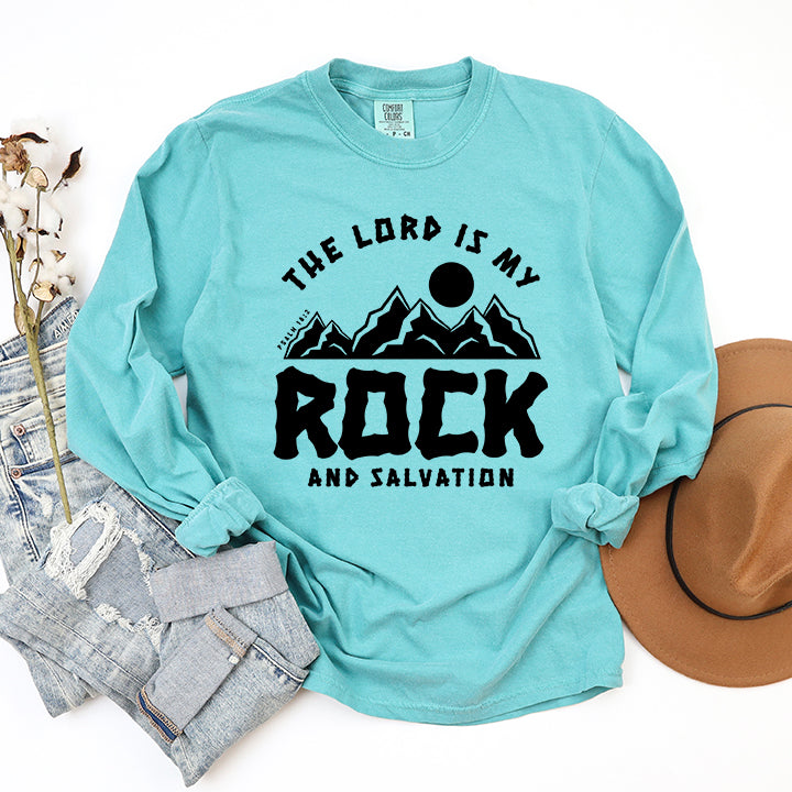 The Lord Is My Rock | Garment Dyed Long Sleeve