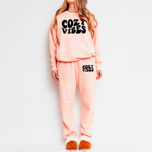 Cozy Vibes | Graphic Lightweight Garment Dyed Set
