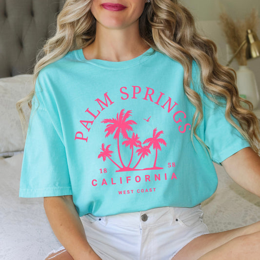 Palm Springs Palm Trees | Garment Dyed Short Sleeve Tee