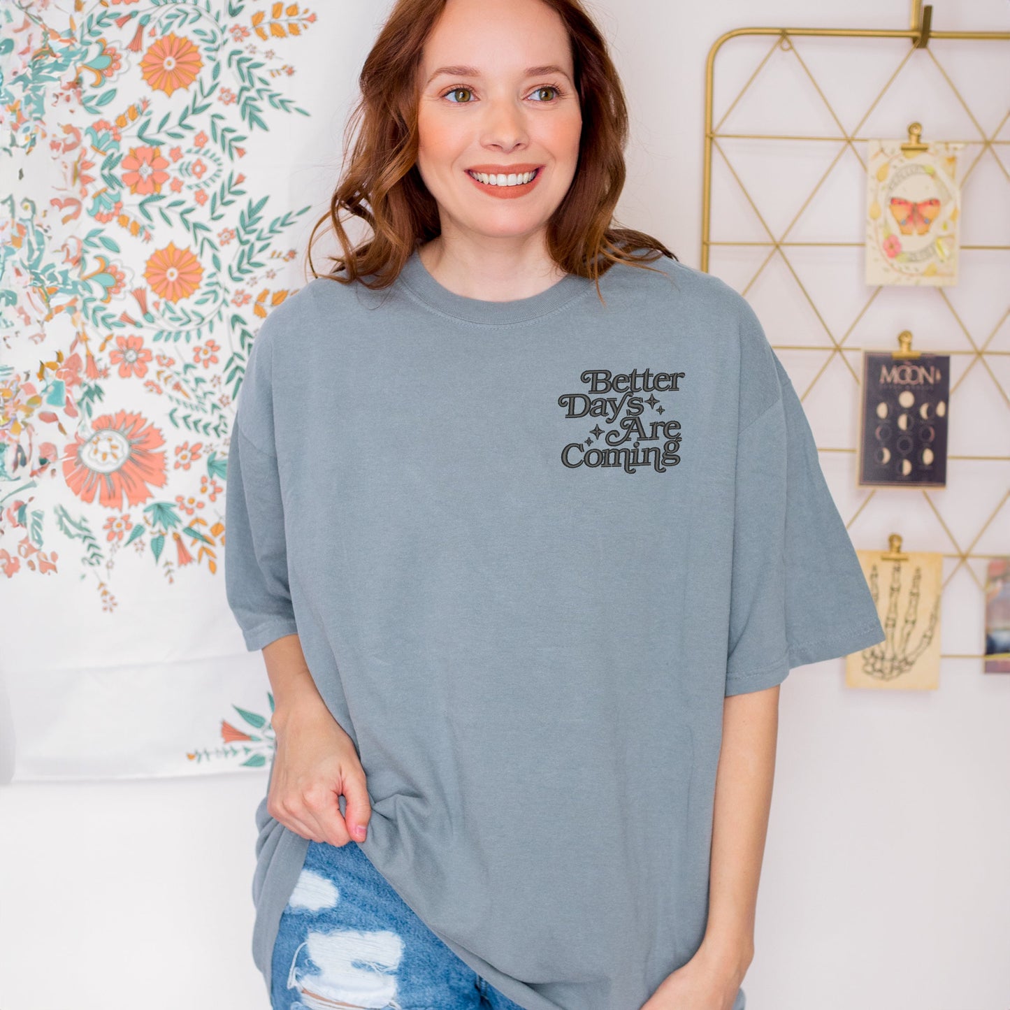 Embroidered Better Days | Garment Dyed Short Sleeve Tee