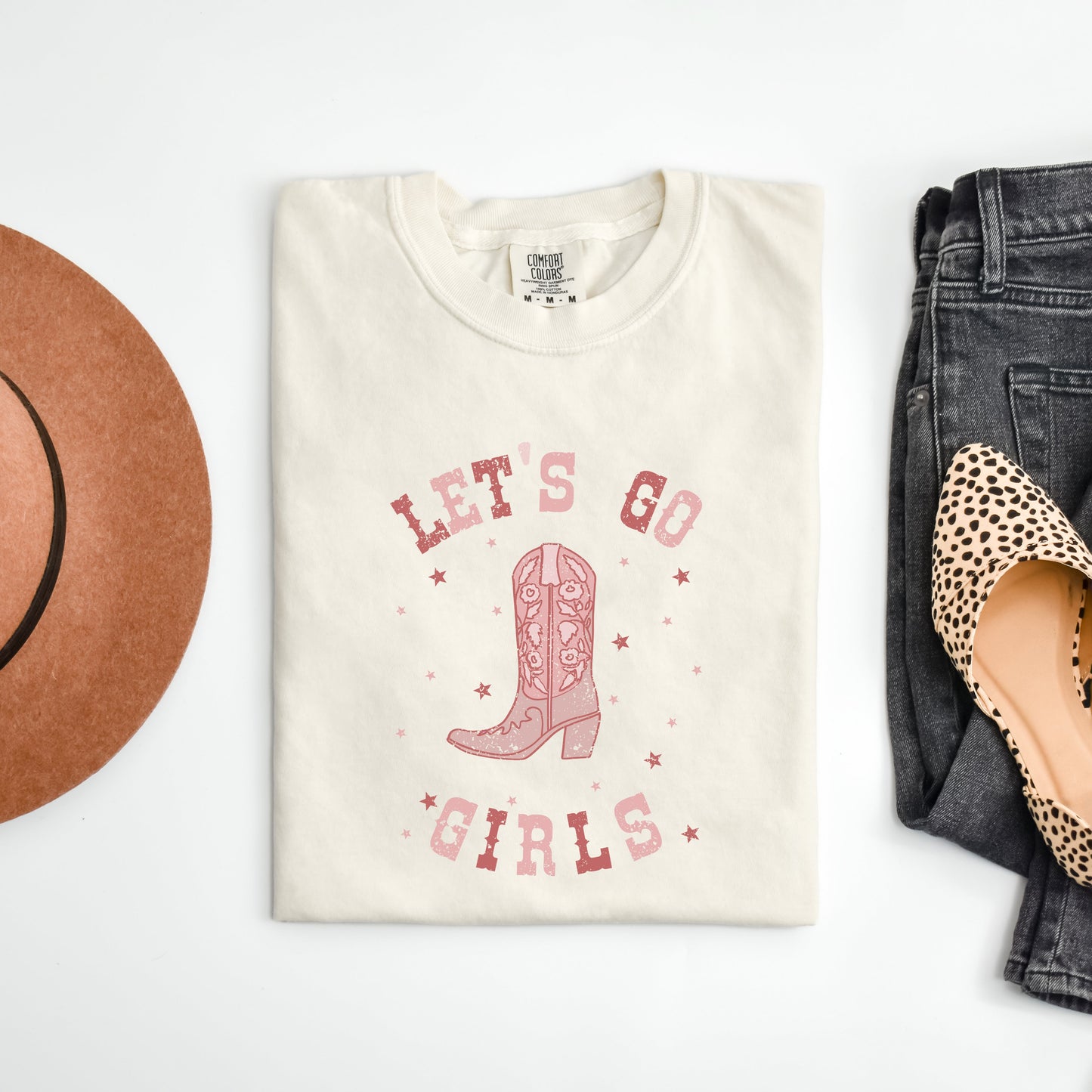 Let's Go Girls Boot | Garment Dyed Tee