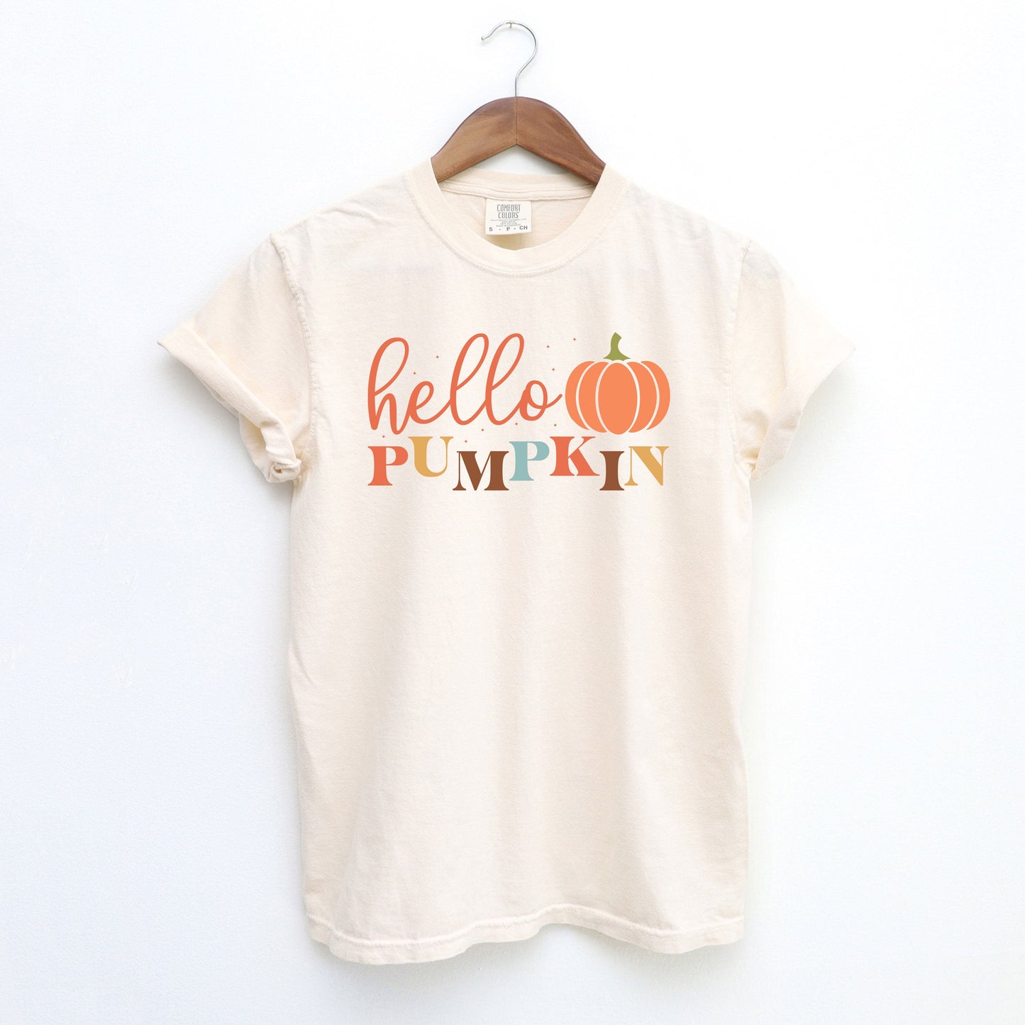 Cursive Hello Pumpkin | Garment Dyed Tee