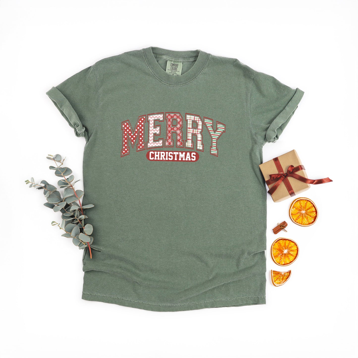 Merry Christmas Varsity | Garment Dyed Tee