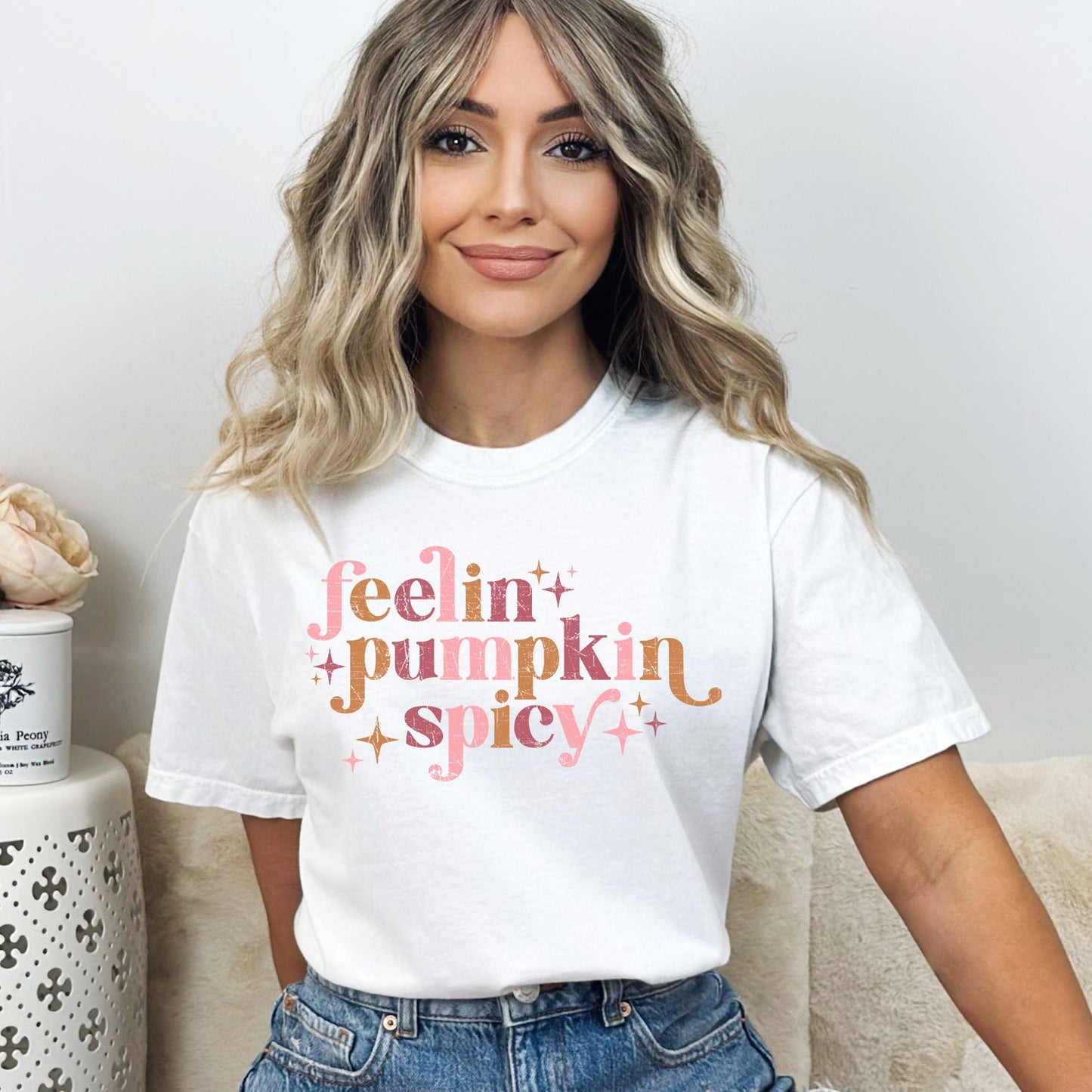 Feelin Pumpkin Spicy | Garment Dyed Short Sleeve Tee
