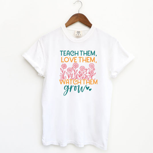 Watch Them Grow Flower Garden | Garment Dyed Short Sleeve Tee