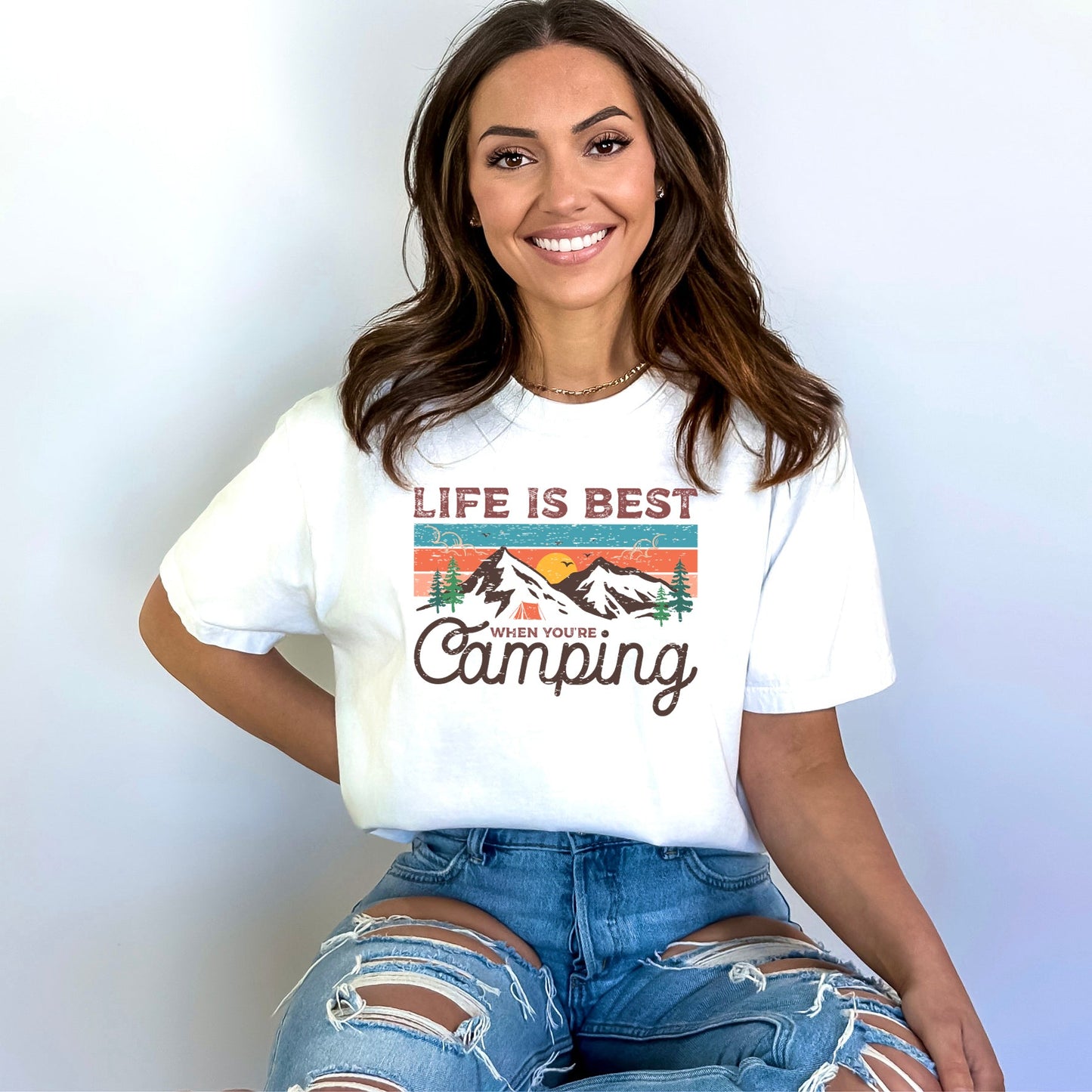 Life Is Best When You're Camping | Garment Dyed Short Sleeve Tee