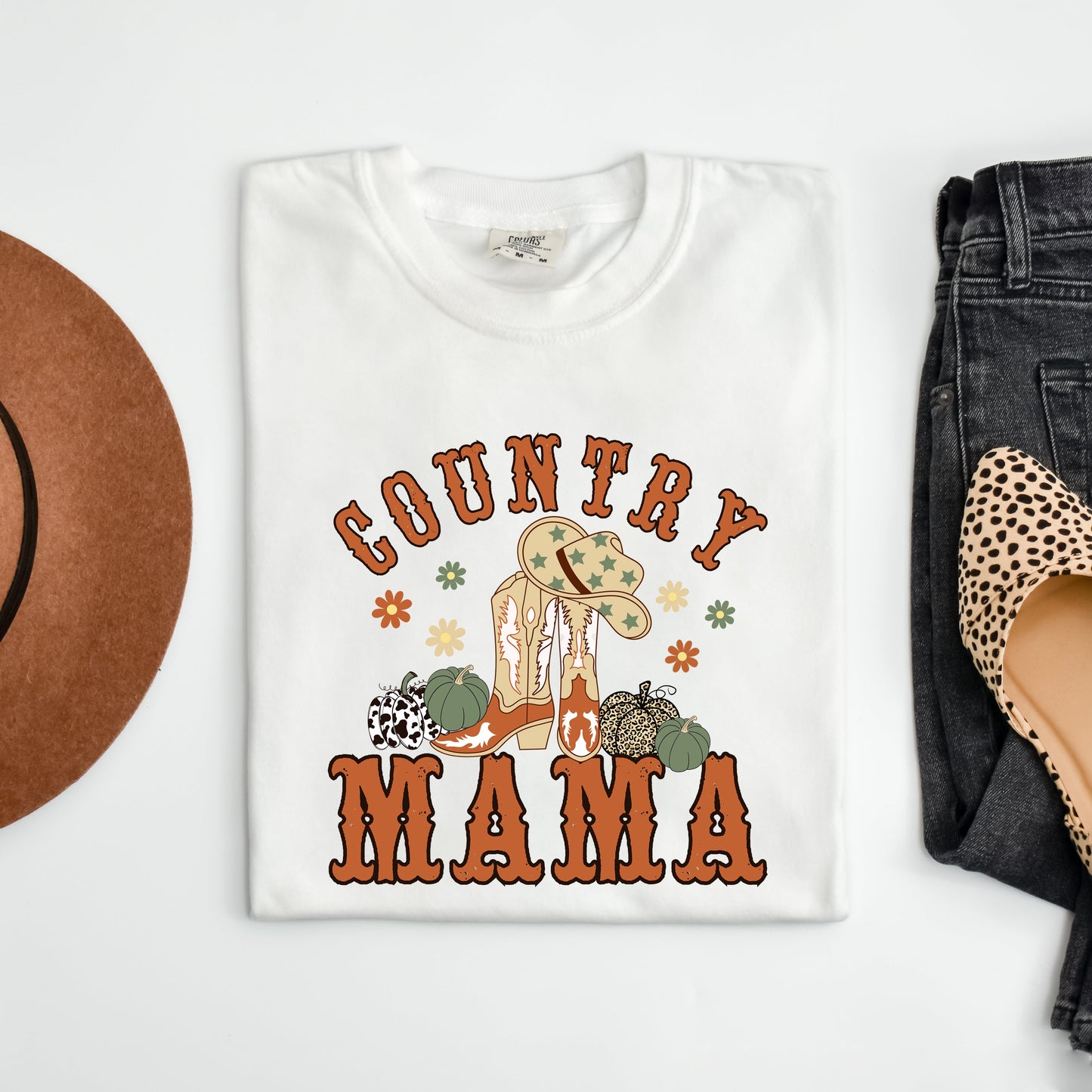 Country Mama Boots | Garment Dyed Tee