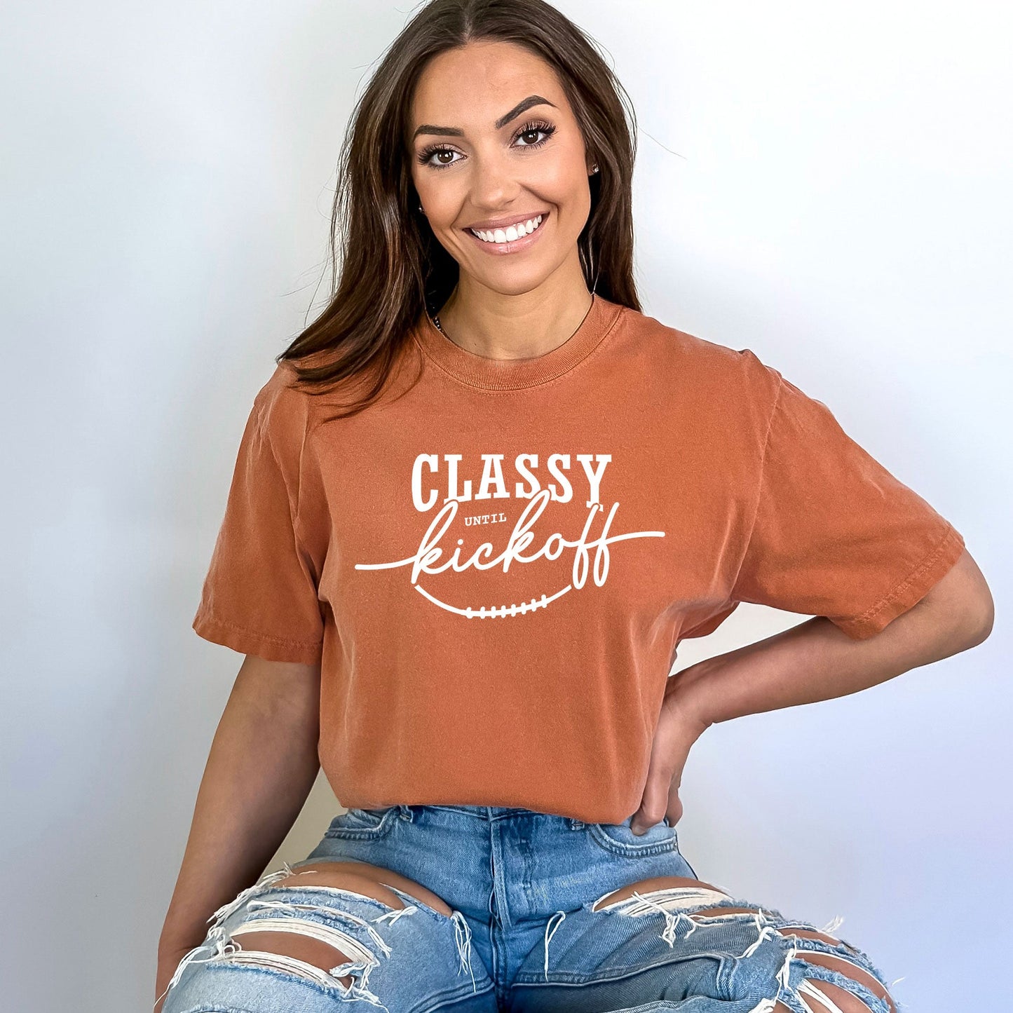 Classy Until Kickoff | Garment Dyed Short Sleeve Tee