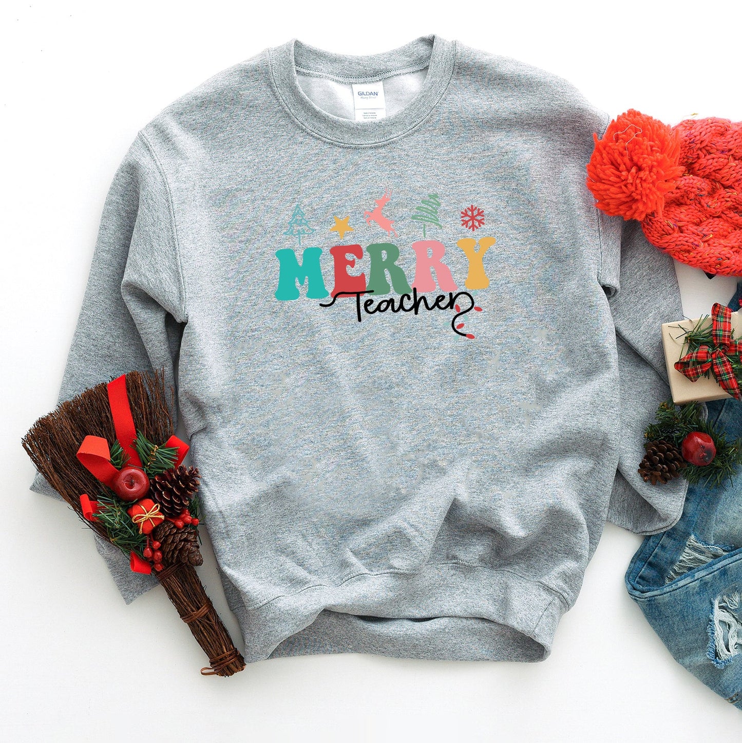 Merry Teacher | Sweatshirt