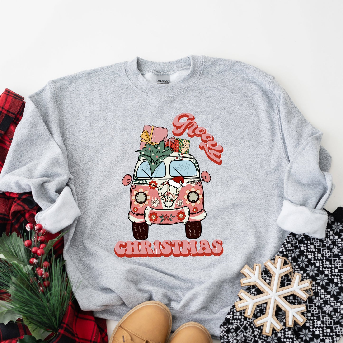 Retro Van Groovy Christmas | Sweatshirt
