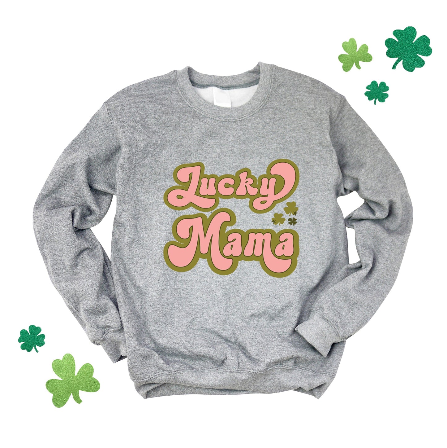 Lucky Mama Retro Clovers | Sweatshirt