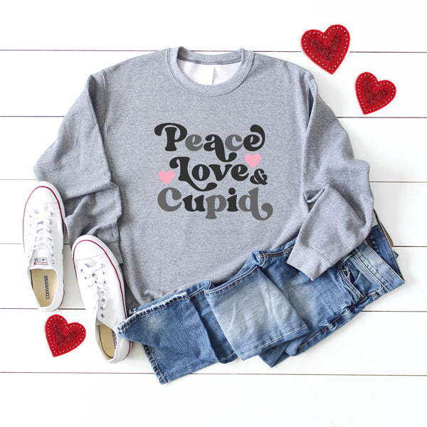 Peace Love And Cupid | Sweatshirt