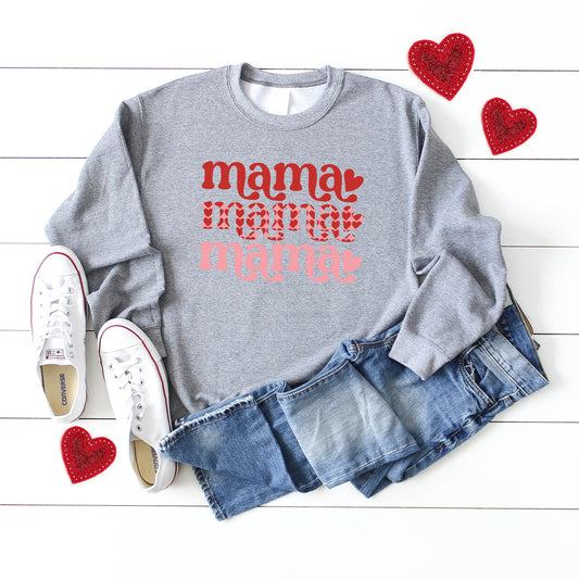 Mama Stacked Hearts | Sweatshirt
