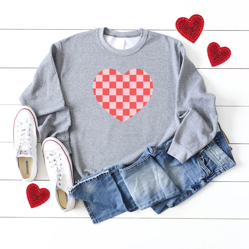Valentines Checkered Heart | Sweatshirt